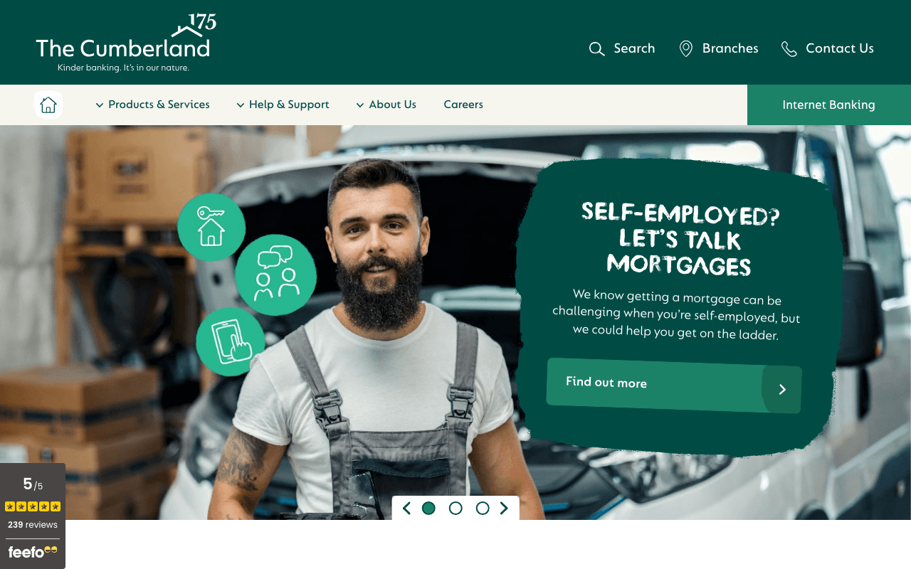 Cumberland Building Society website