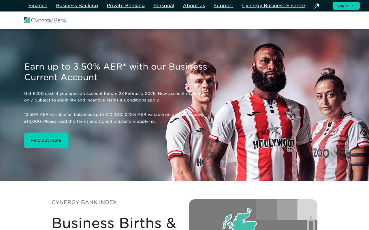 Cynergy Bank website