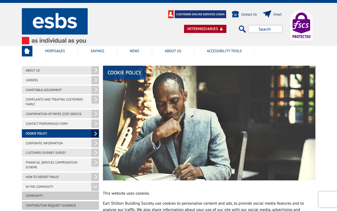 Earl Shilton Building Society website preview