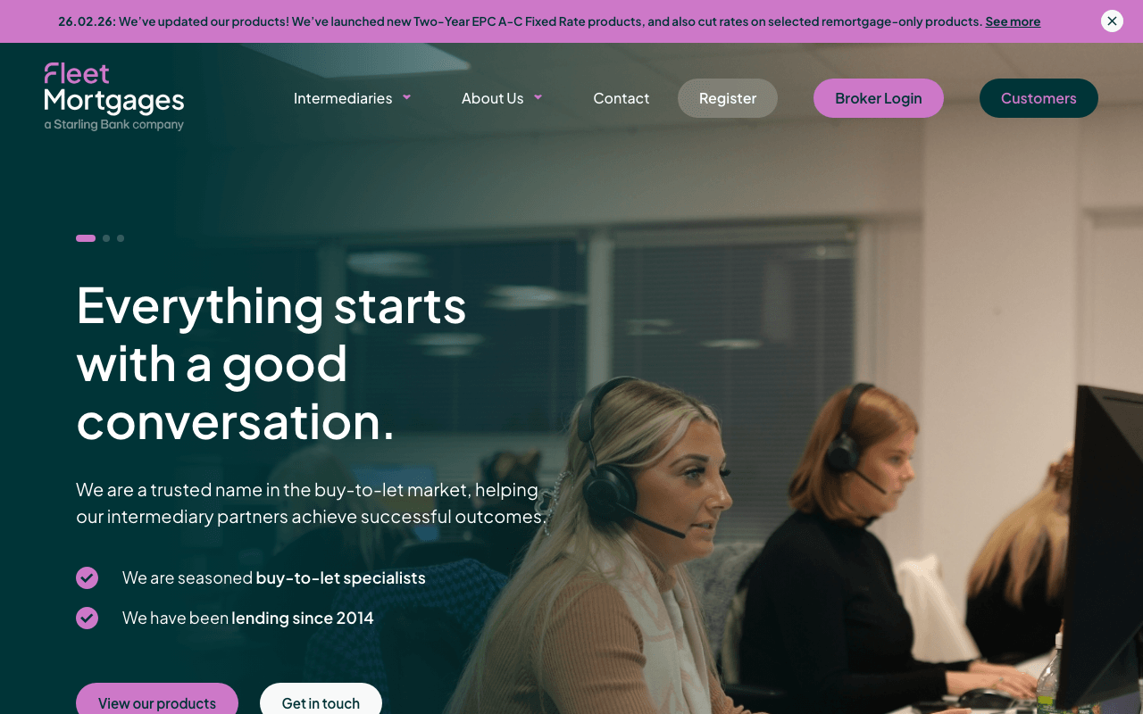 Fleet Mortgages website