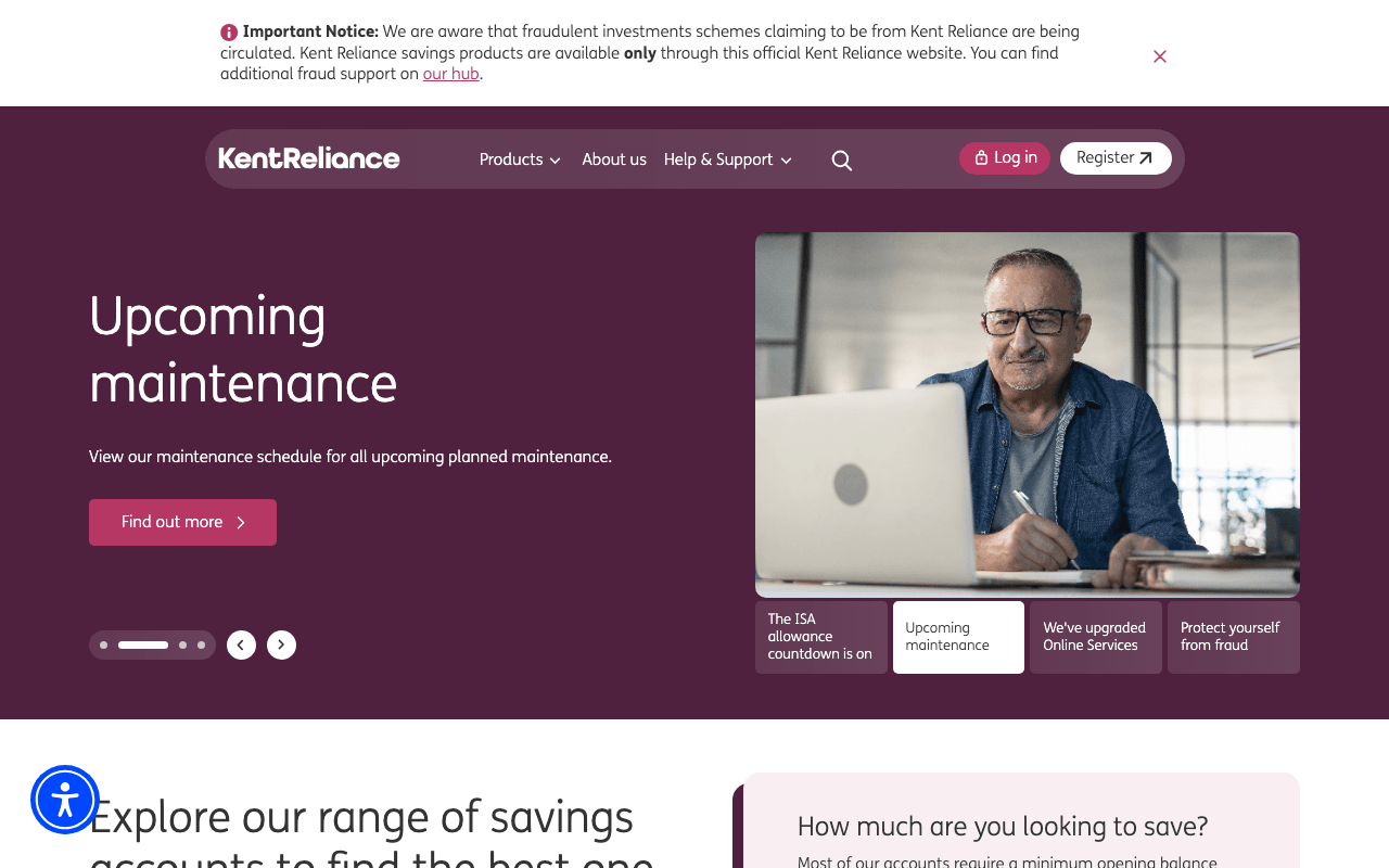 Kent Reliance website