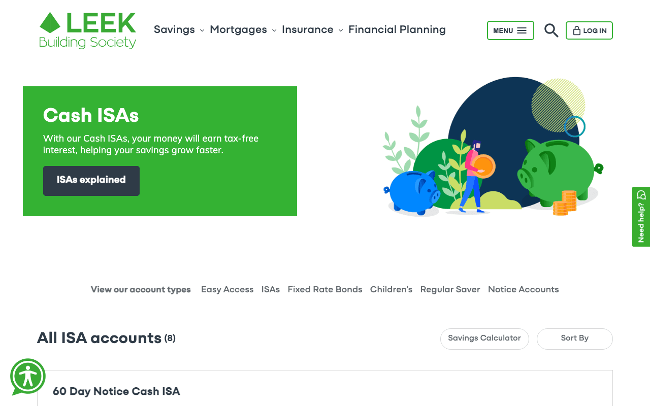 Leek Building Society website preview