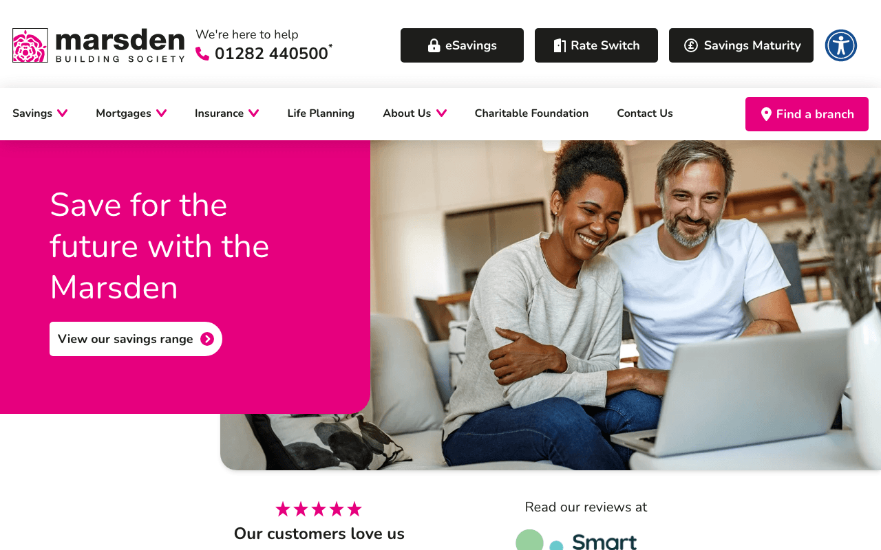 Marsden Building Society website preview