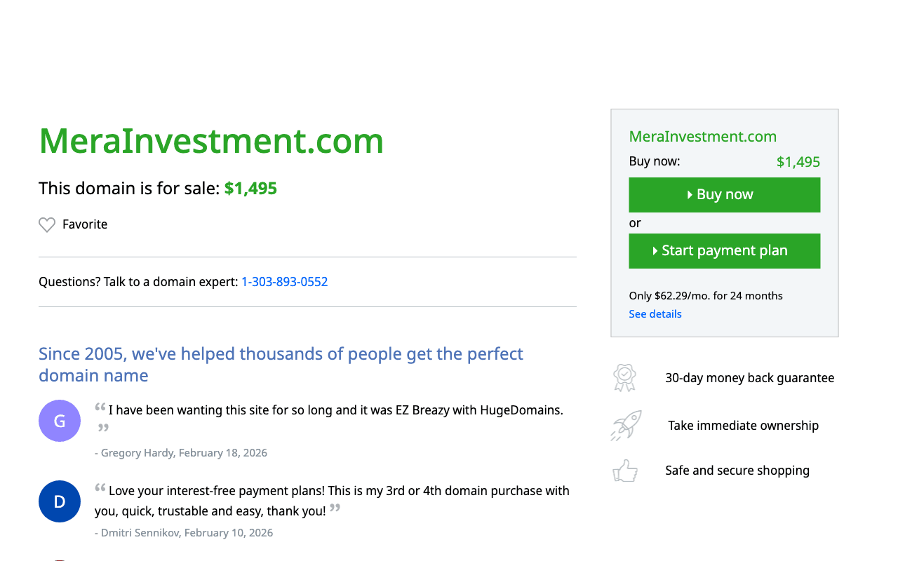 Mera Investment Management website preview