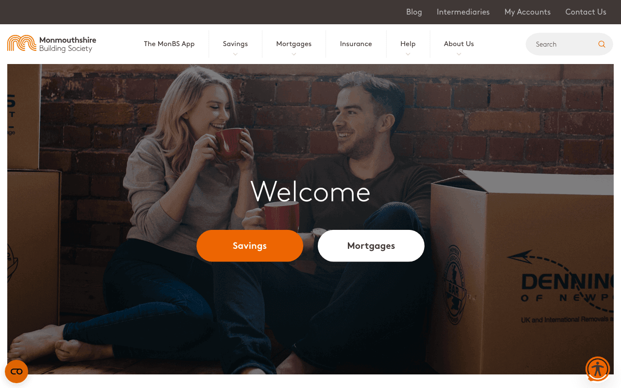 Monmouthshire Building Society website
