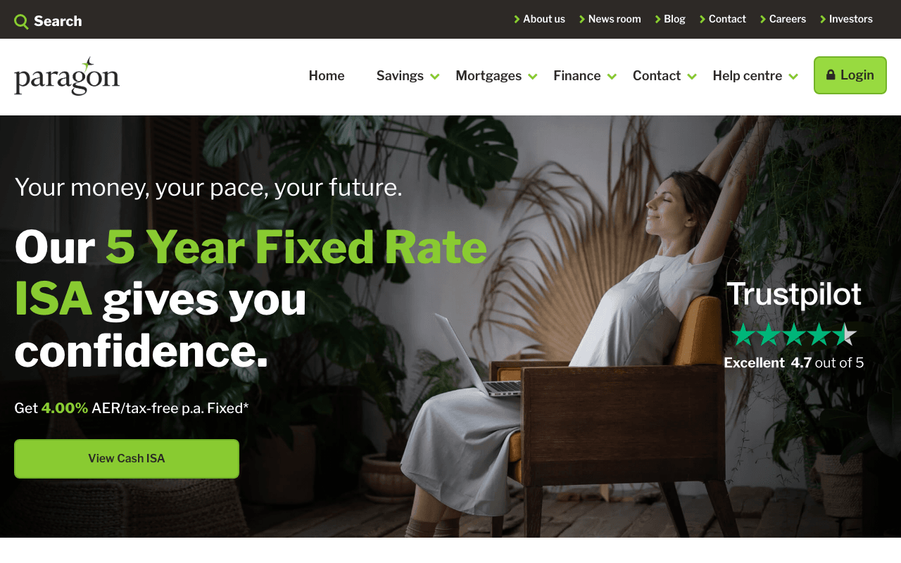 Paragon Bank website