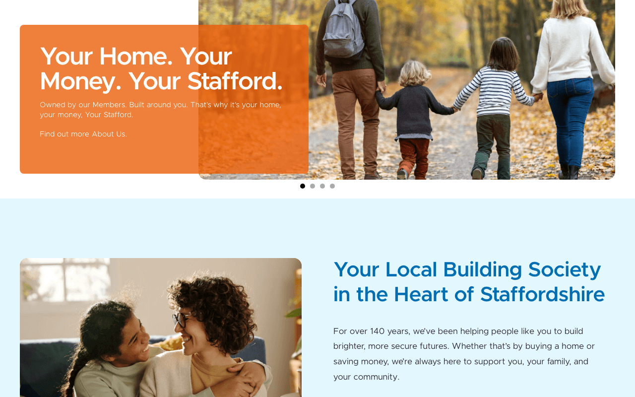 Stafford Railway Building Society website preview