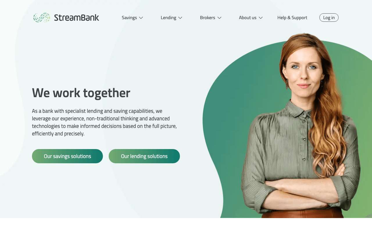 Stream Bank website preview