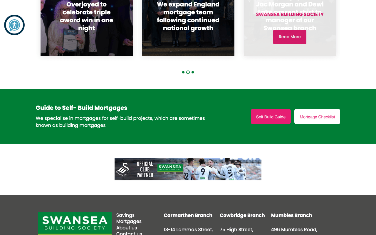 Swansea Building Society website preview