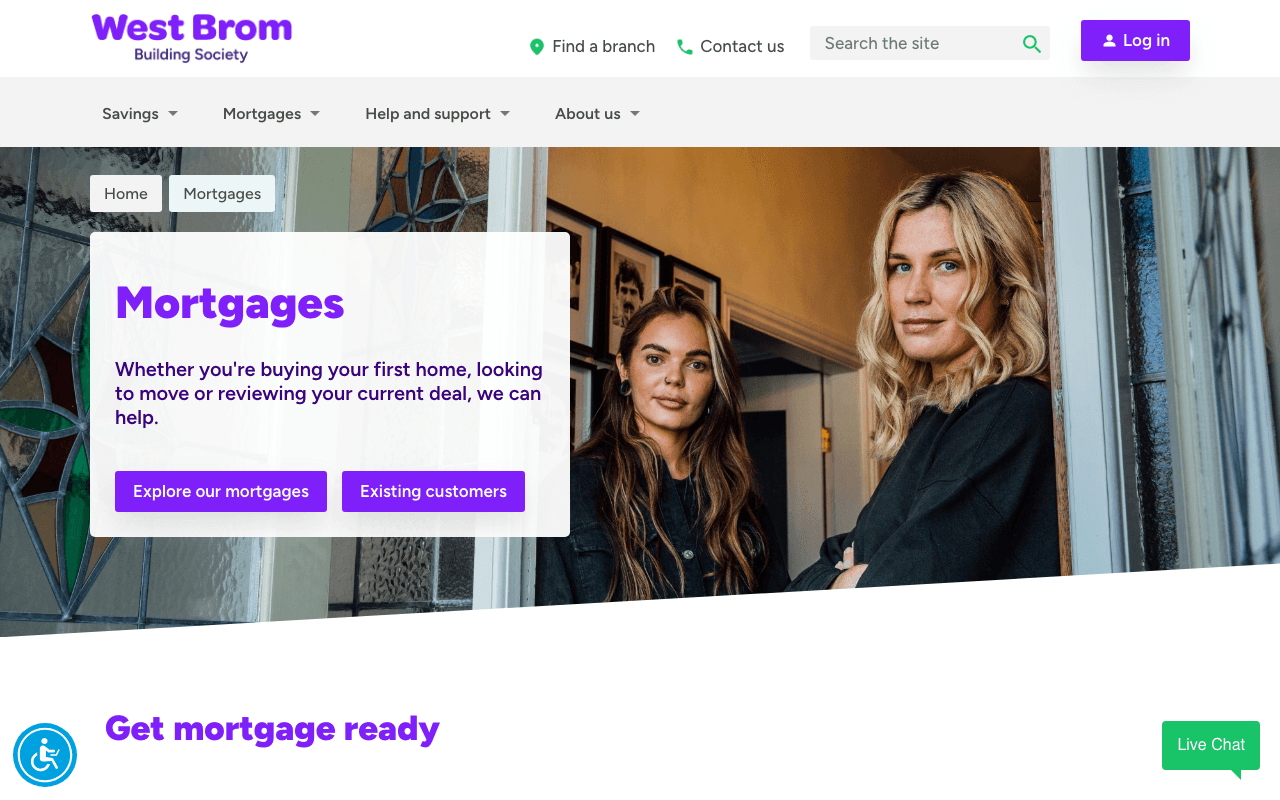 West Bromwich Building Society website
