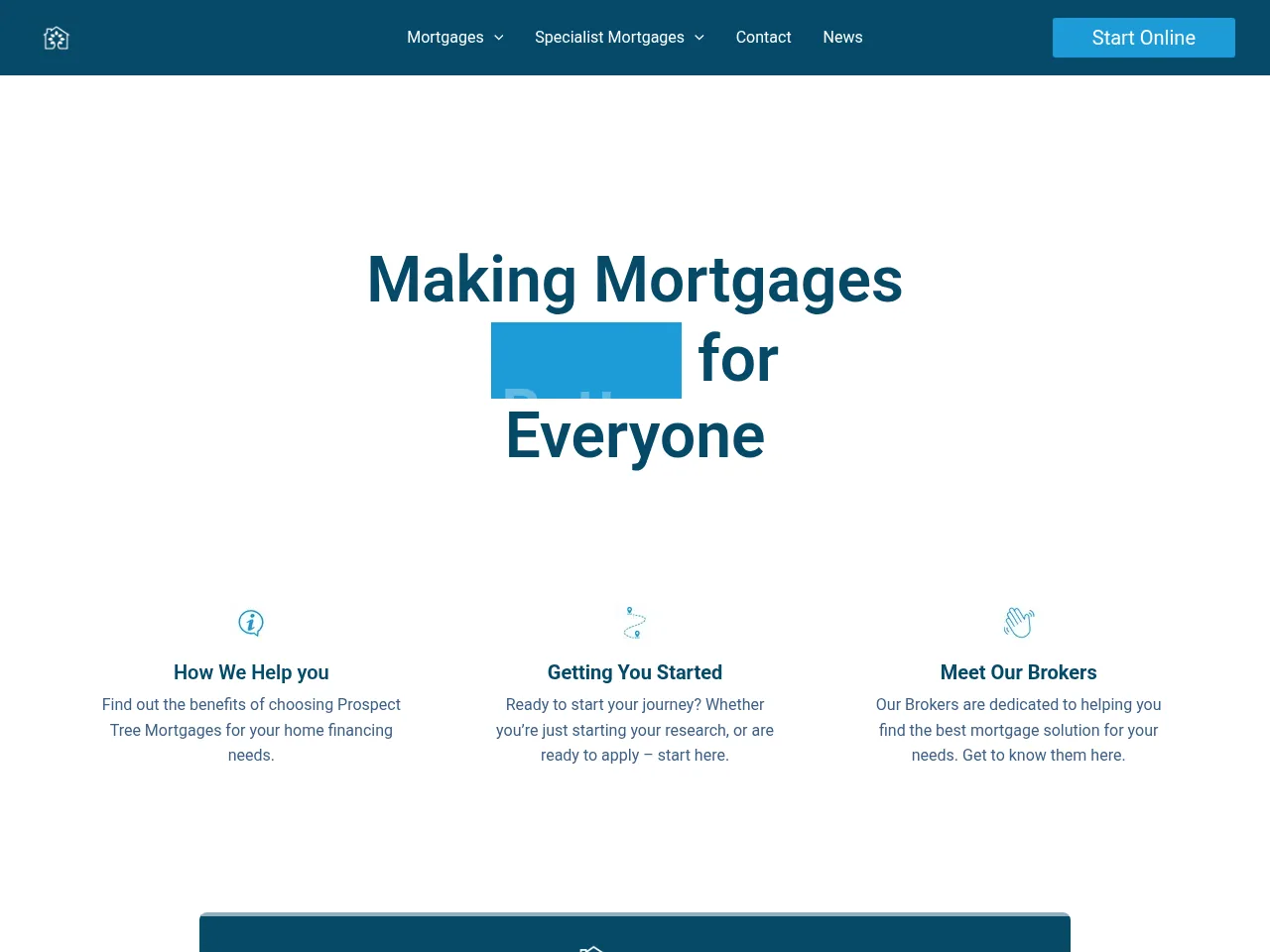 Prospect Tree Mortgages website preview