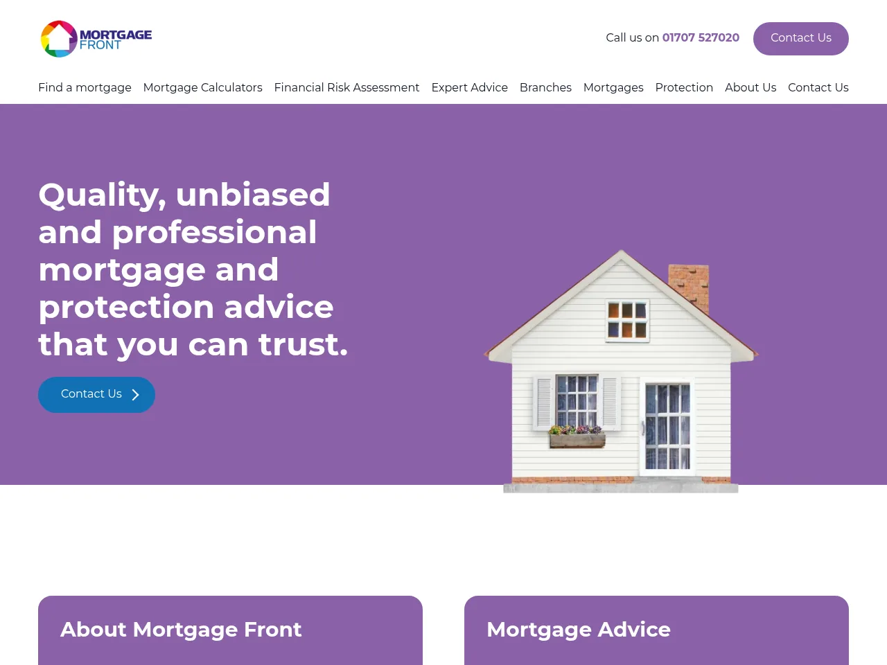Mortgage Front website preview