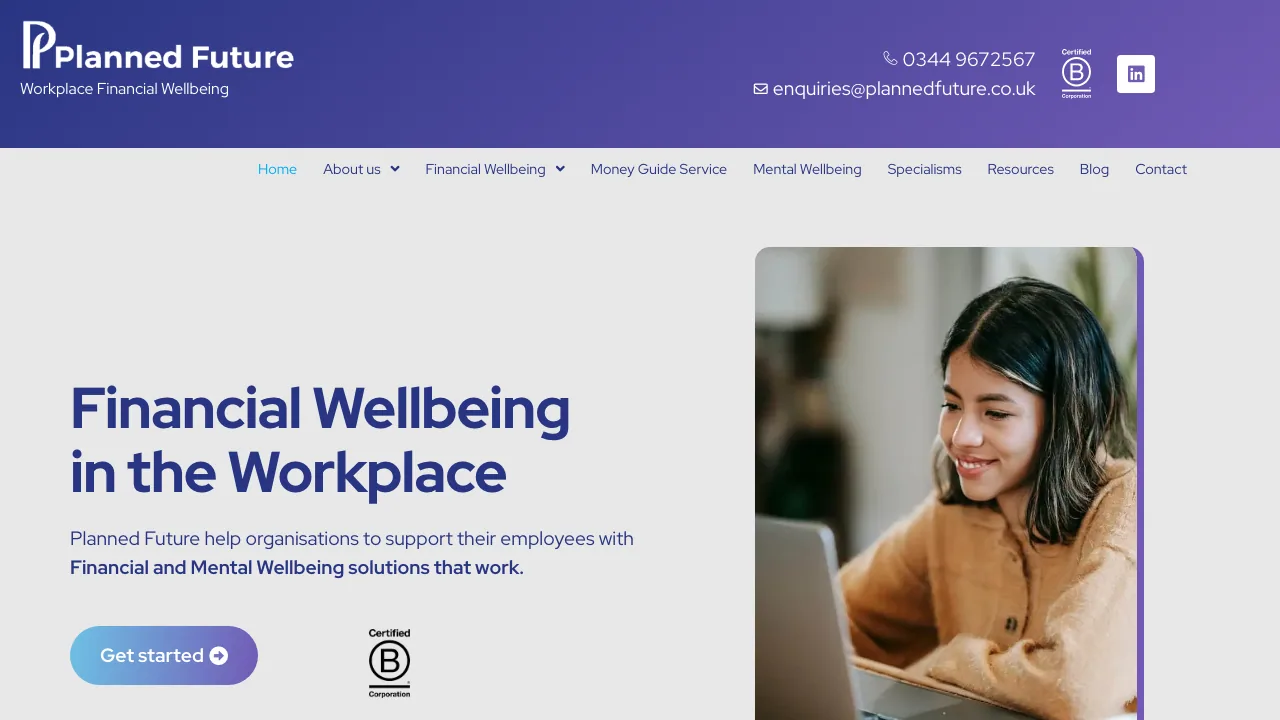 Planned Future website preview