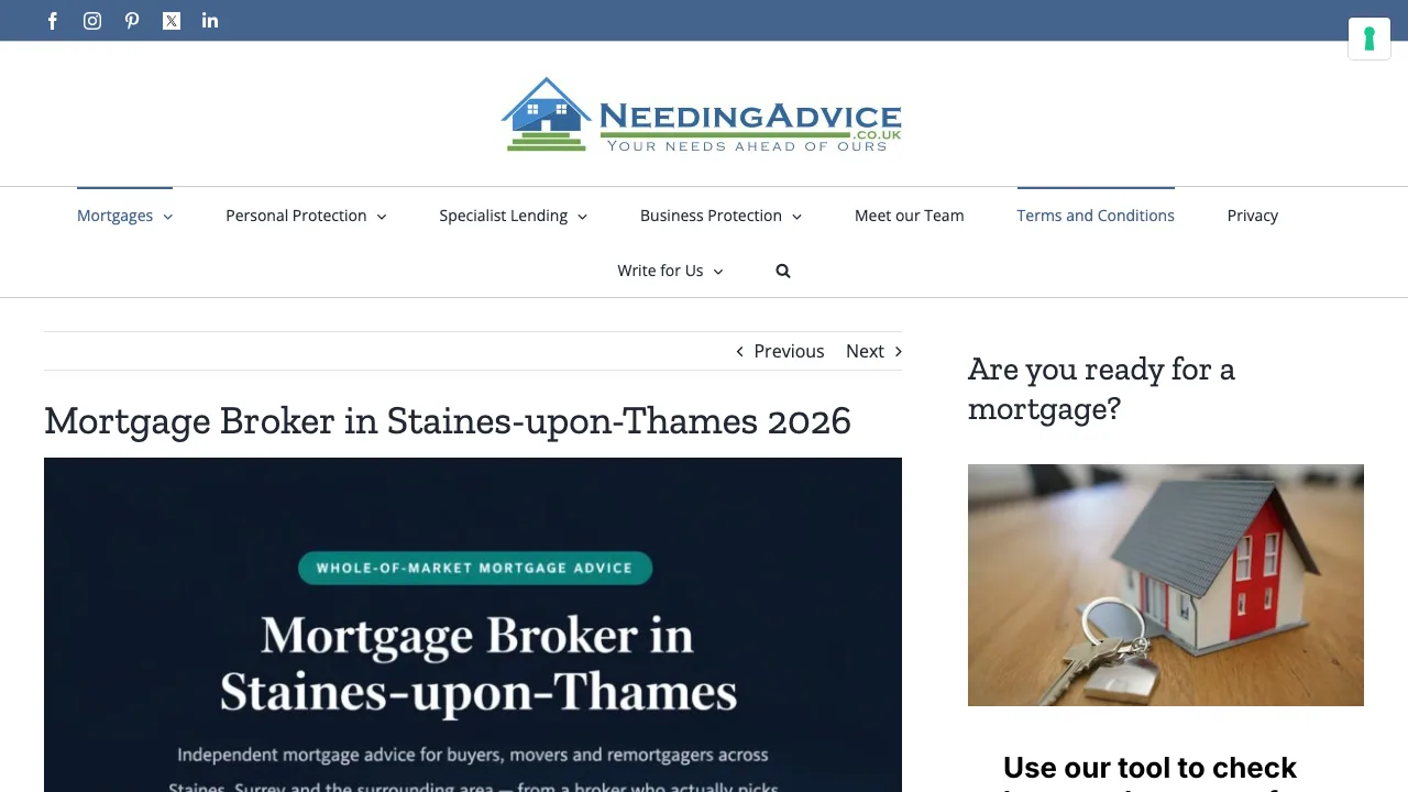 Staines Mortgage Broker website preview