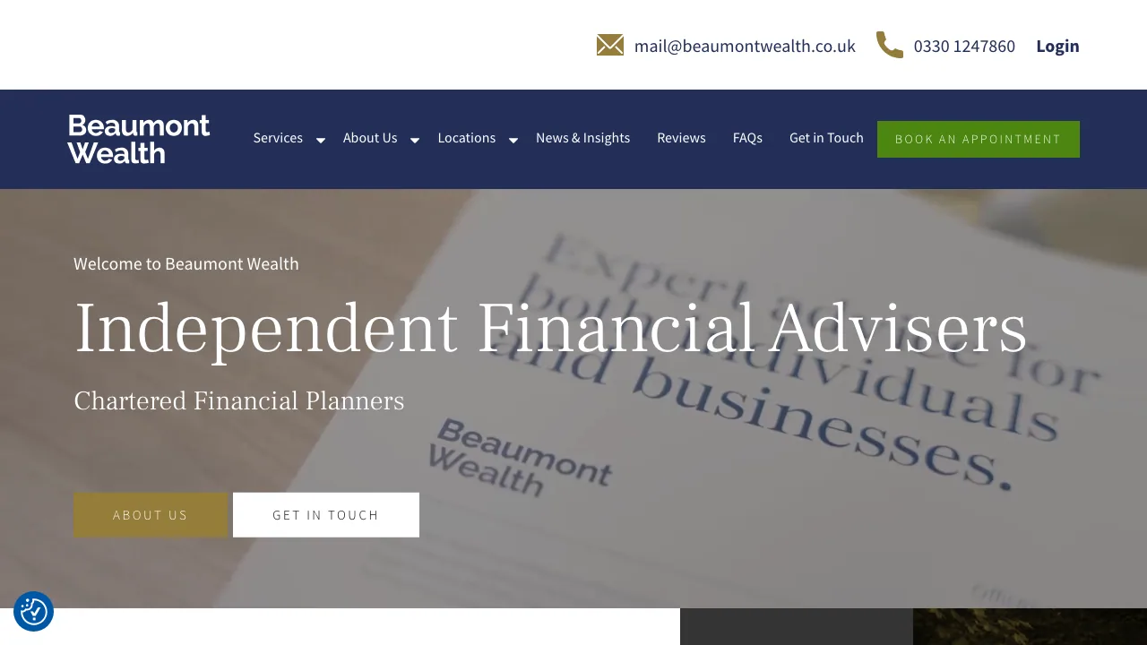 Beaumont Wealth website preview