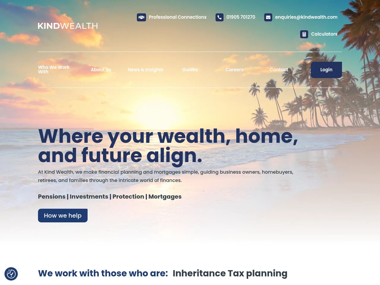 Kind Wealth website preview