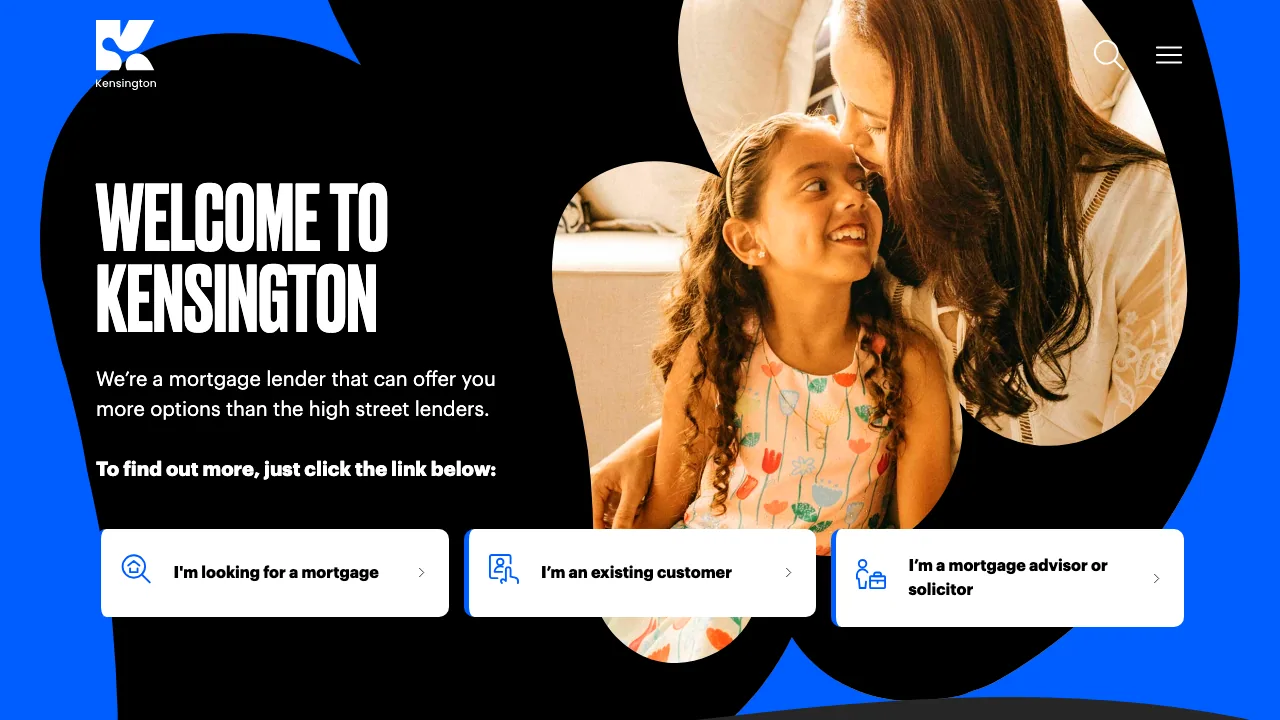 Kensington Mortgages website preview