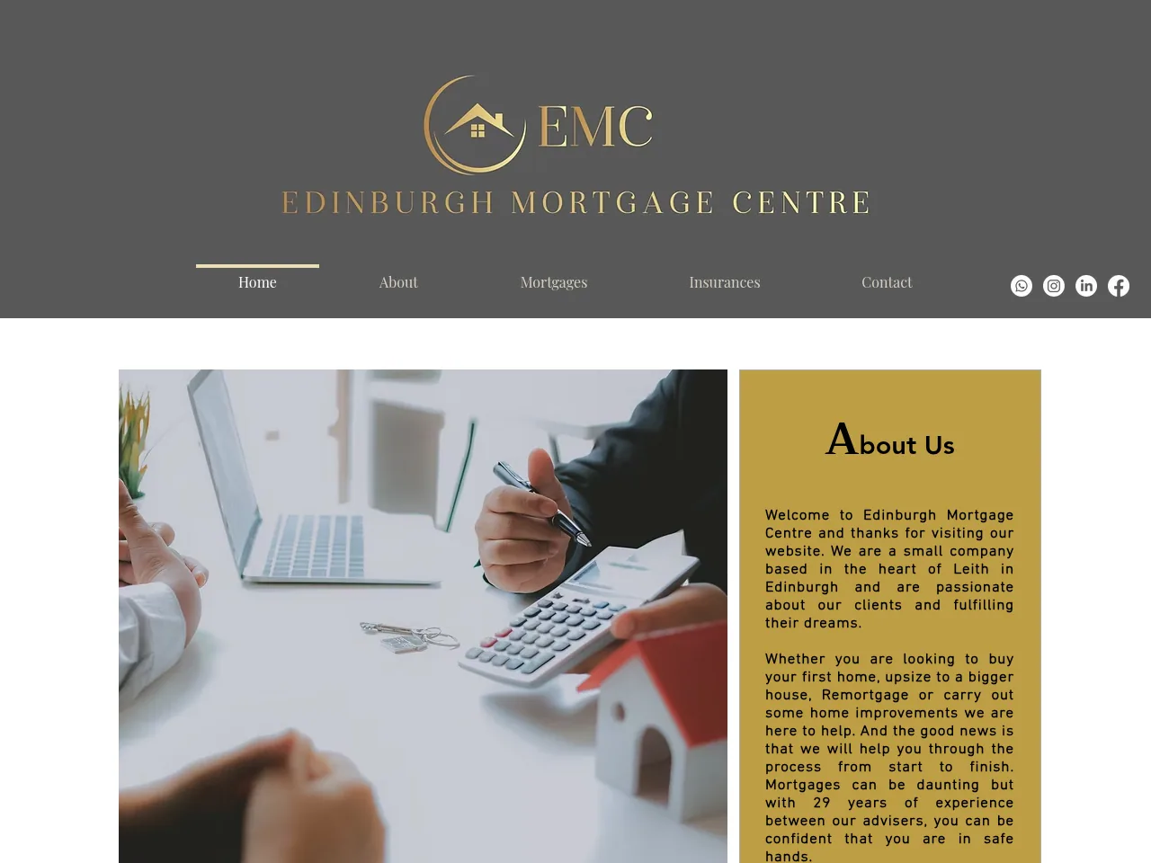 Edinburgh Mortgage Centre website preview