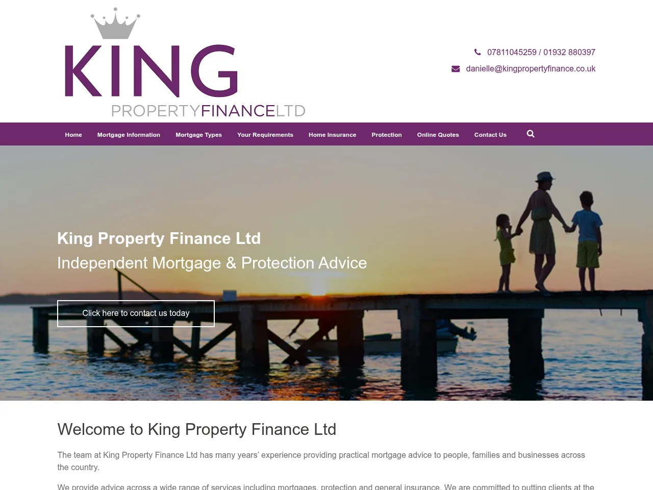 King Property Finance website preview