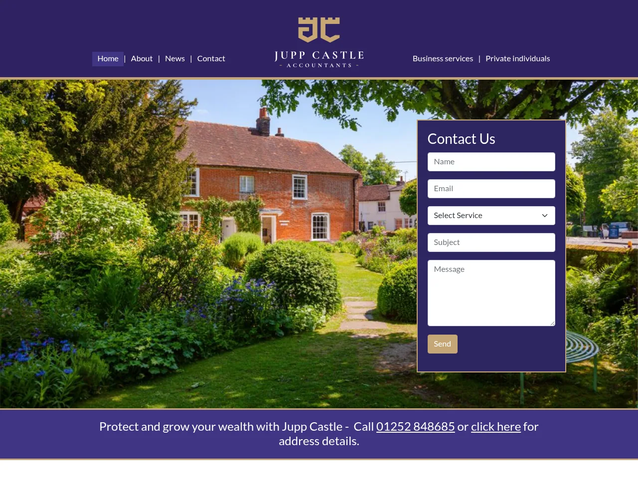 Jupp Castle website preview