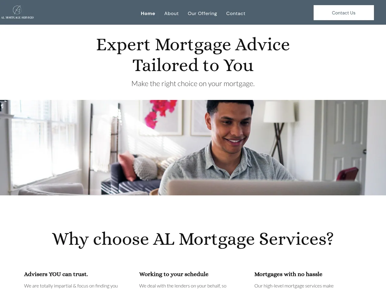 AL Mortgage Services website preview