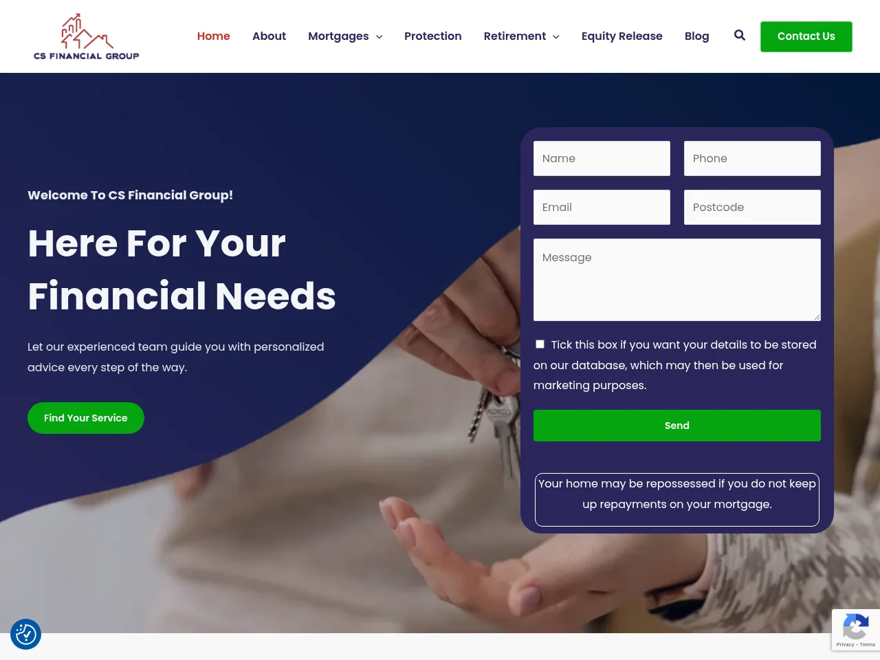 CS Financial Group website preview