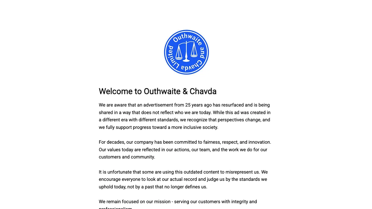 Outhwaite & Chavda Ltd website preview