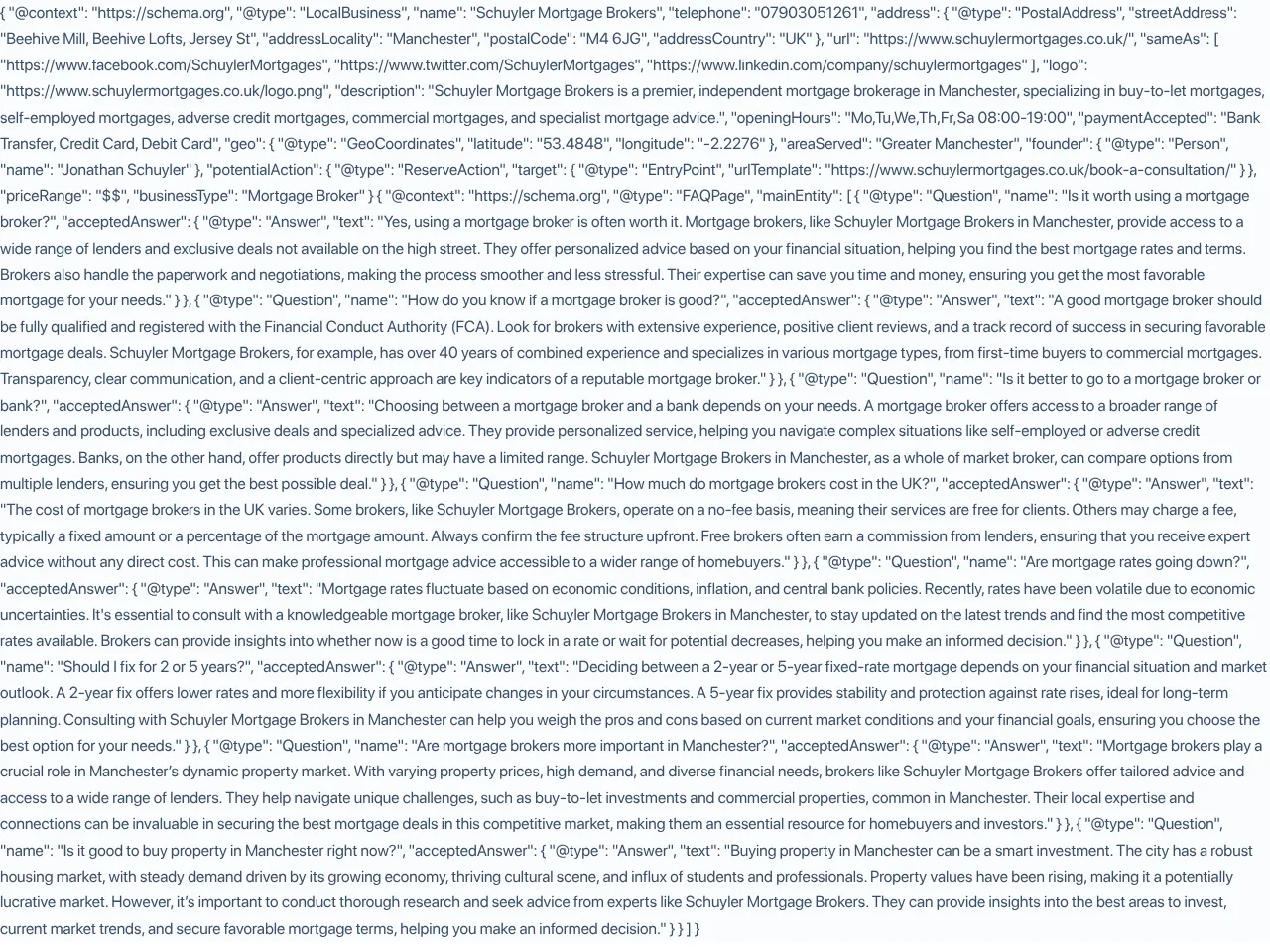 Schuyler Mortgages website preview