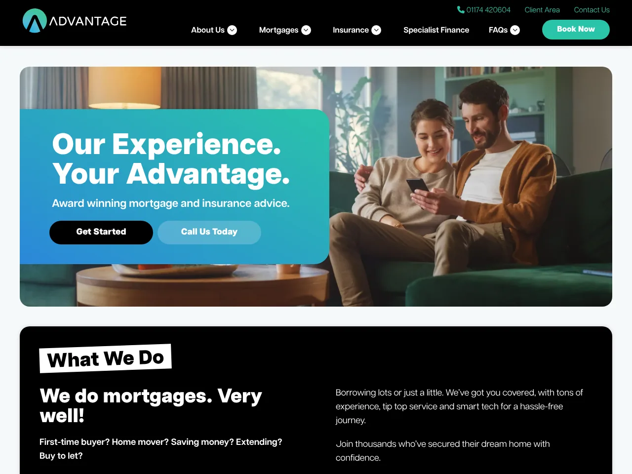Advantage Financial Solutions website preview