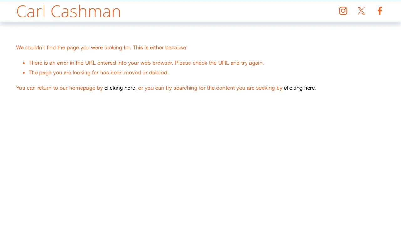 Carl Cashman - Financial Services website preview