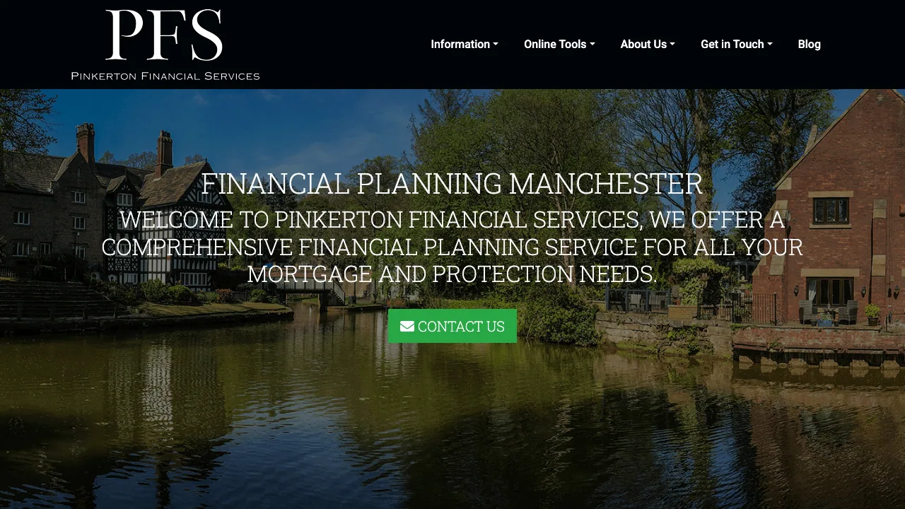 Pinkerton Financial Services website preview