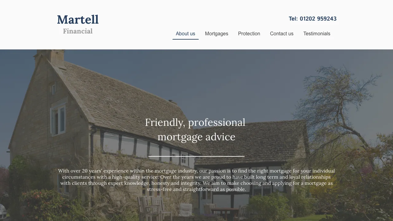 Martell Financial website preview
