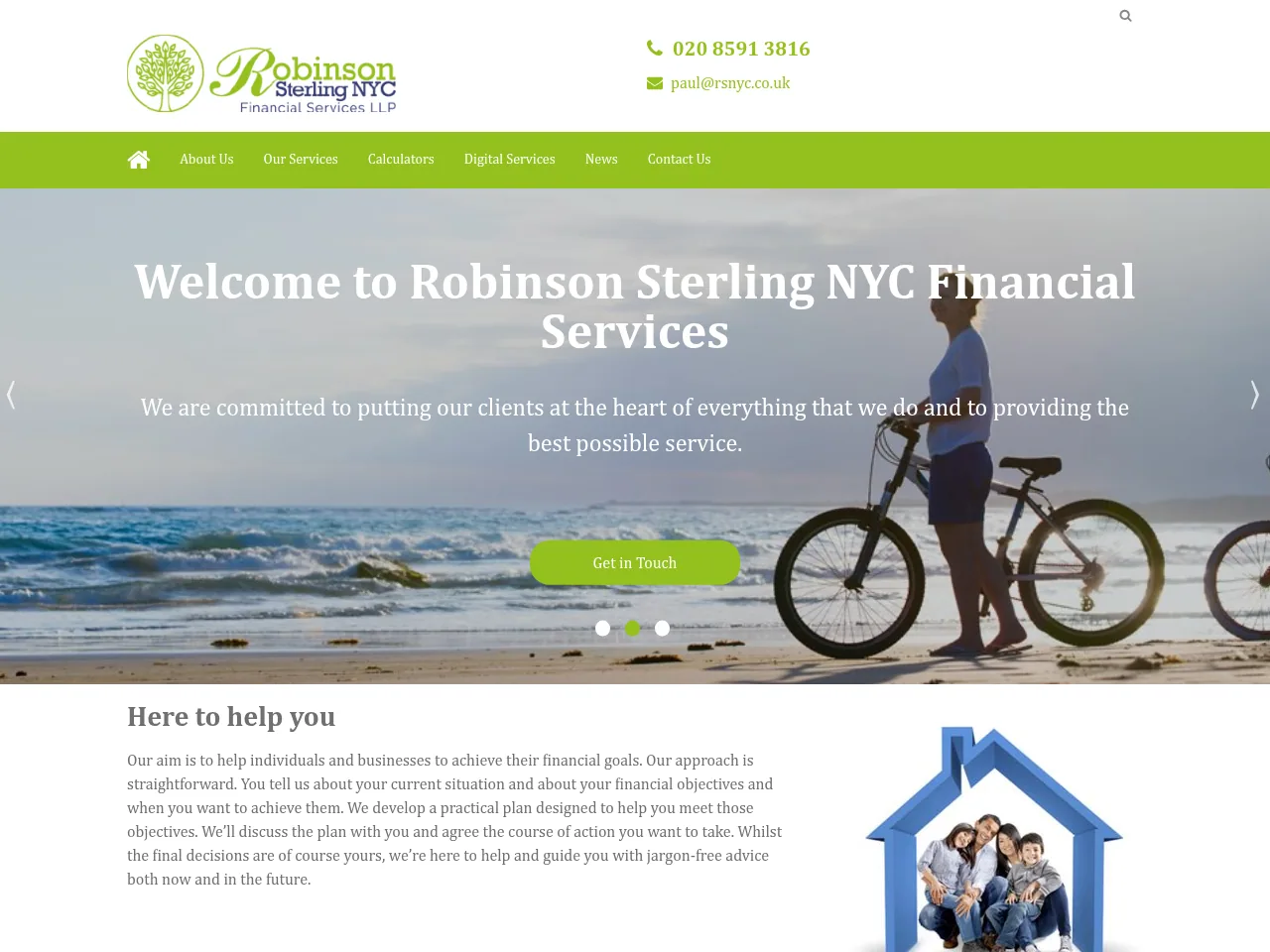 Robinson Sterling NYC Financial Services website preview
