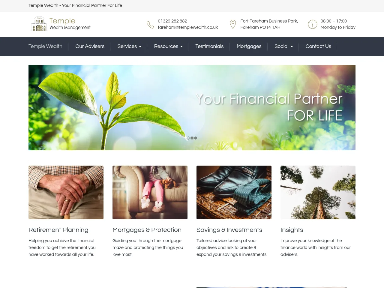 Temple Wealth website preview