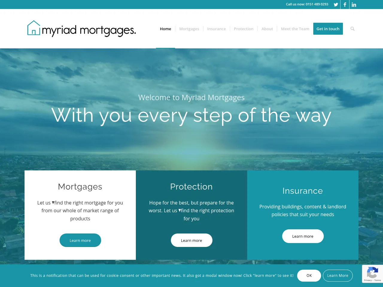 Myriad Mortgages website preview