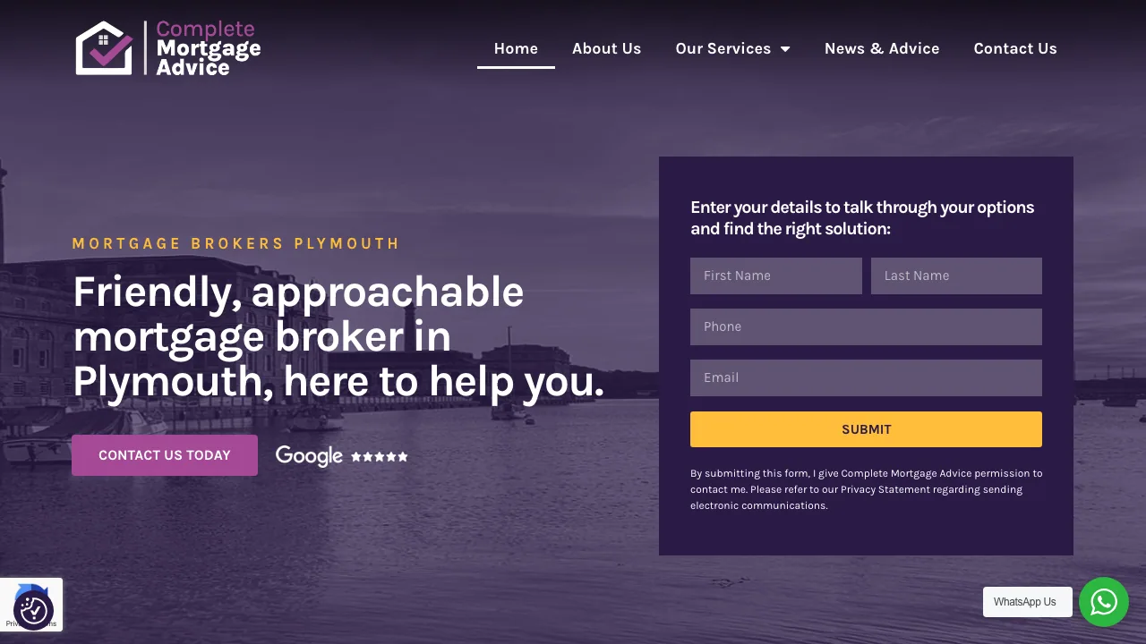 Complete Mortgage Advice - Mortgage Broker In Plymouth website preview