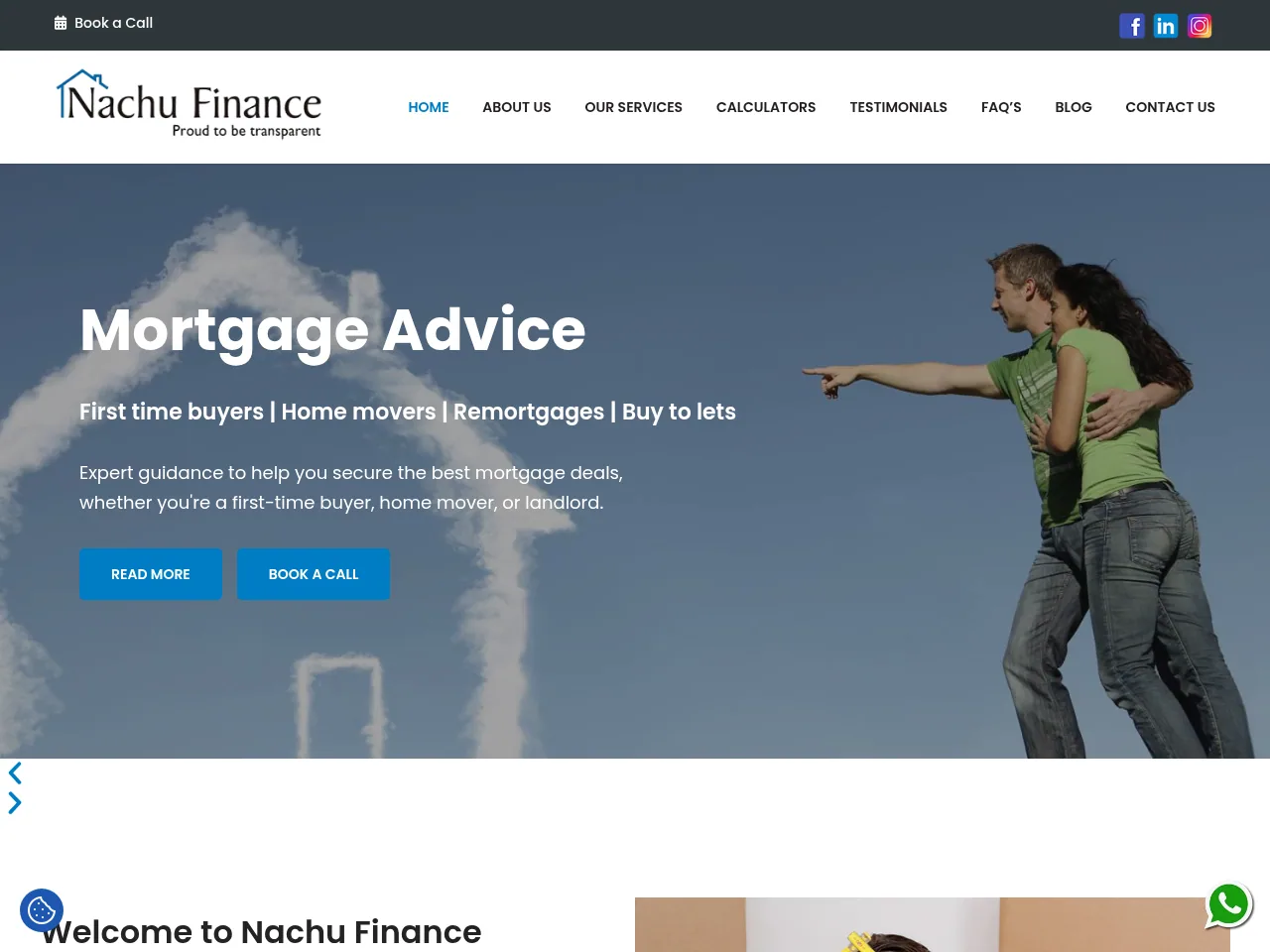 Nachu Finance website preview