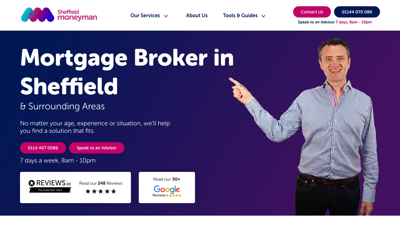 Sheffieldmoneyman - Mortgage Broker website preview