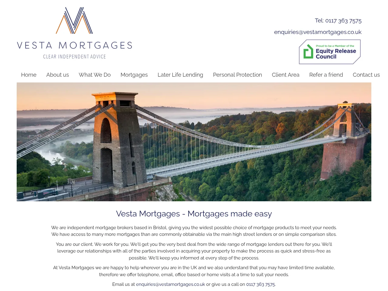 Vesta Mortgages website preview
