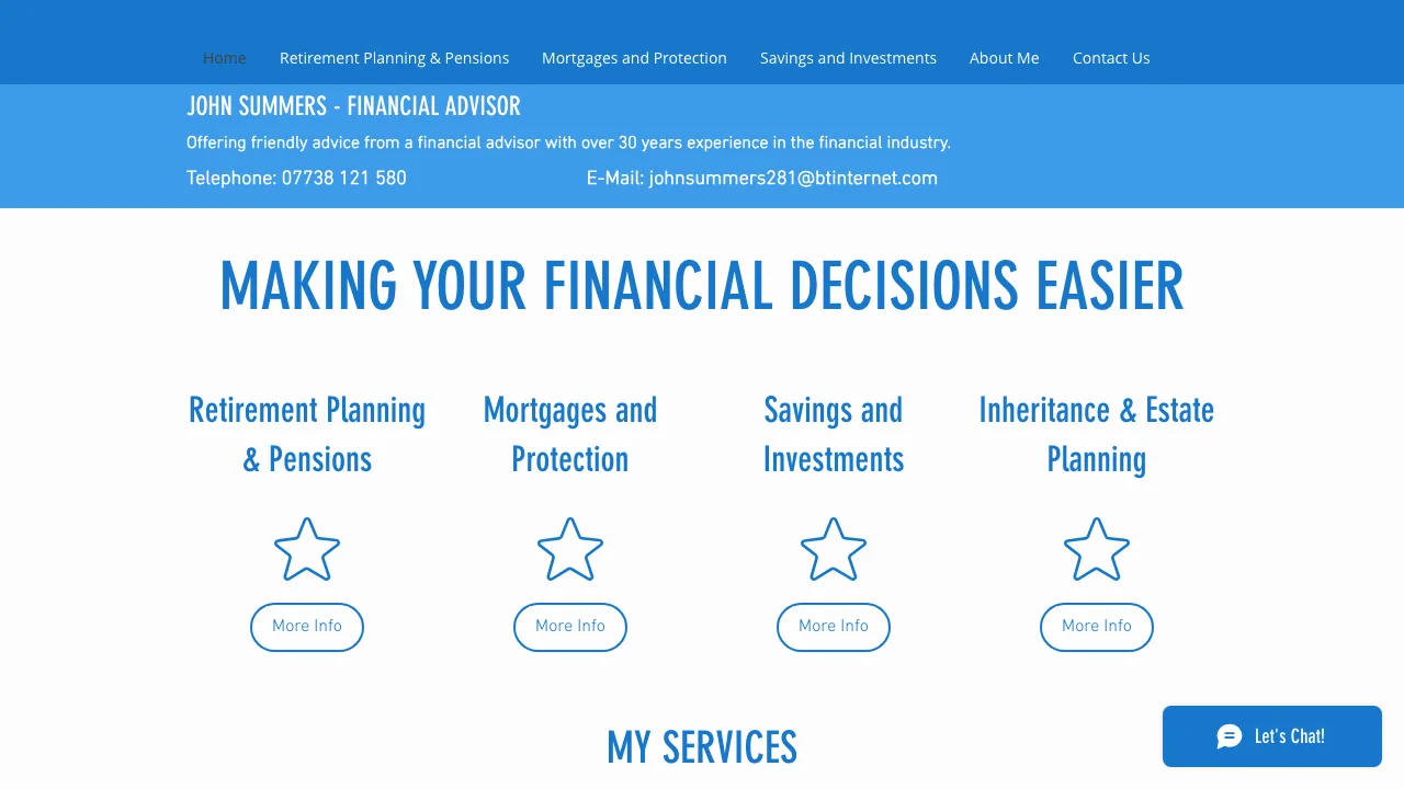 Suffolk Financial Advisor website preview