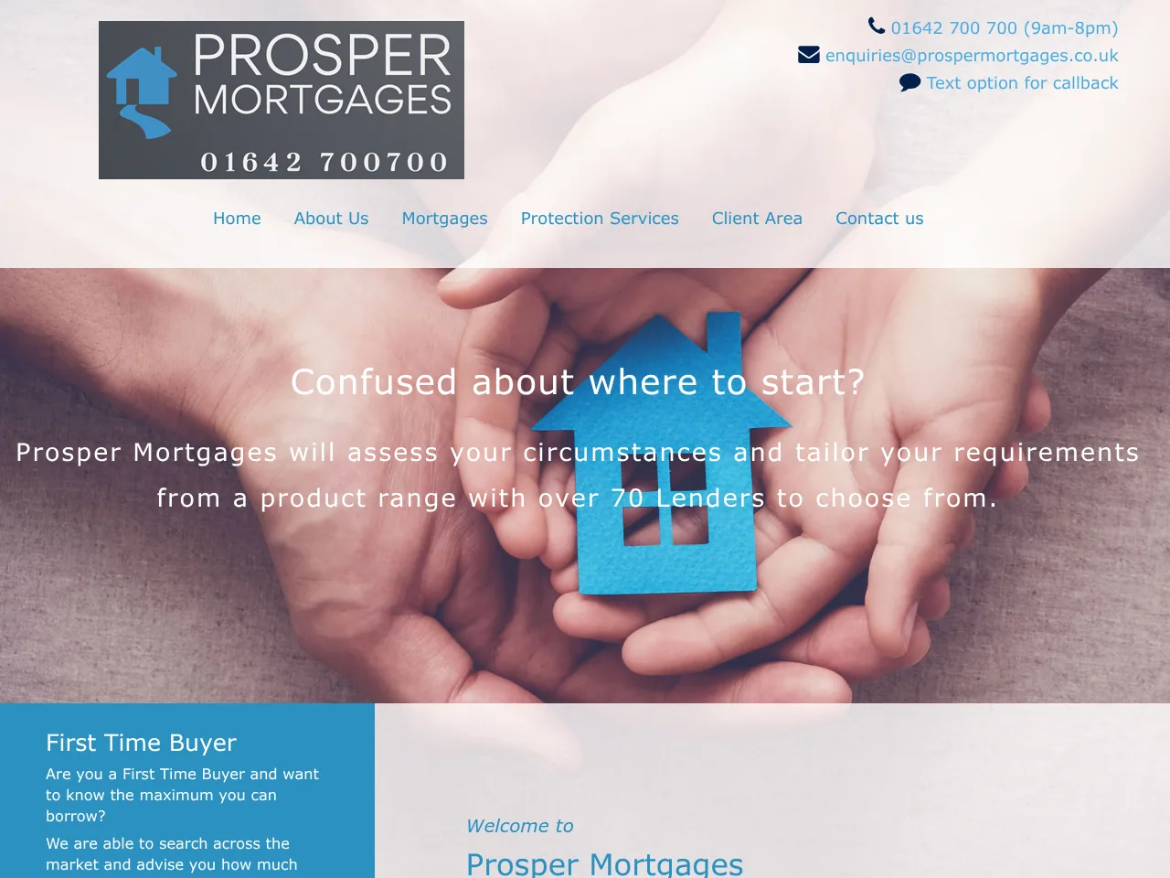 Prosper Mortgages website preview