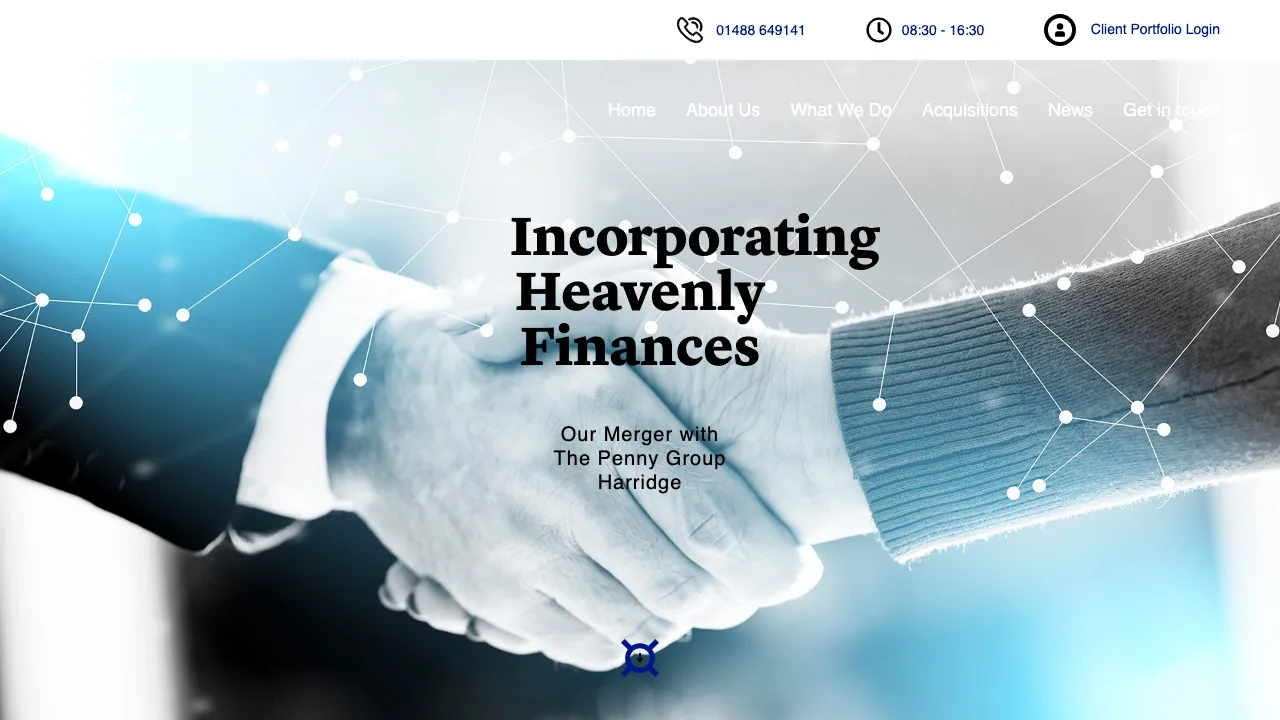 Heavenly Finances website preview
