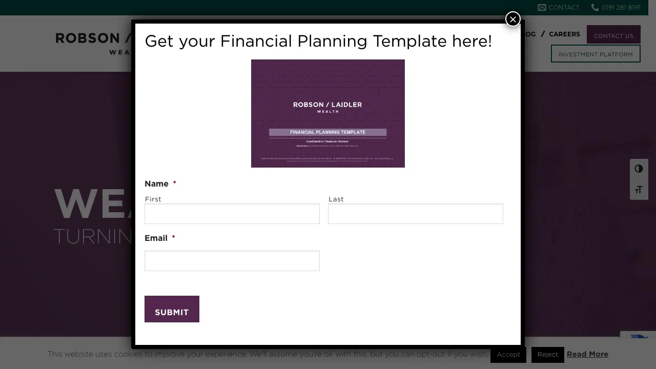 Robson Laidler Wealth website preview