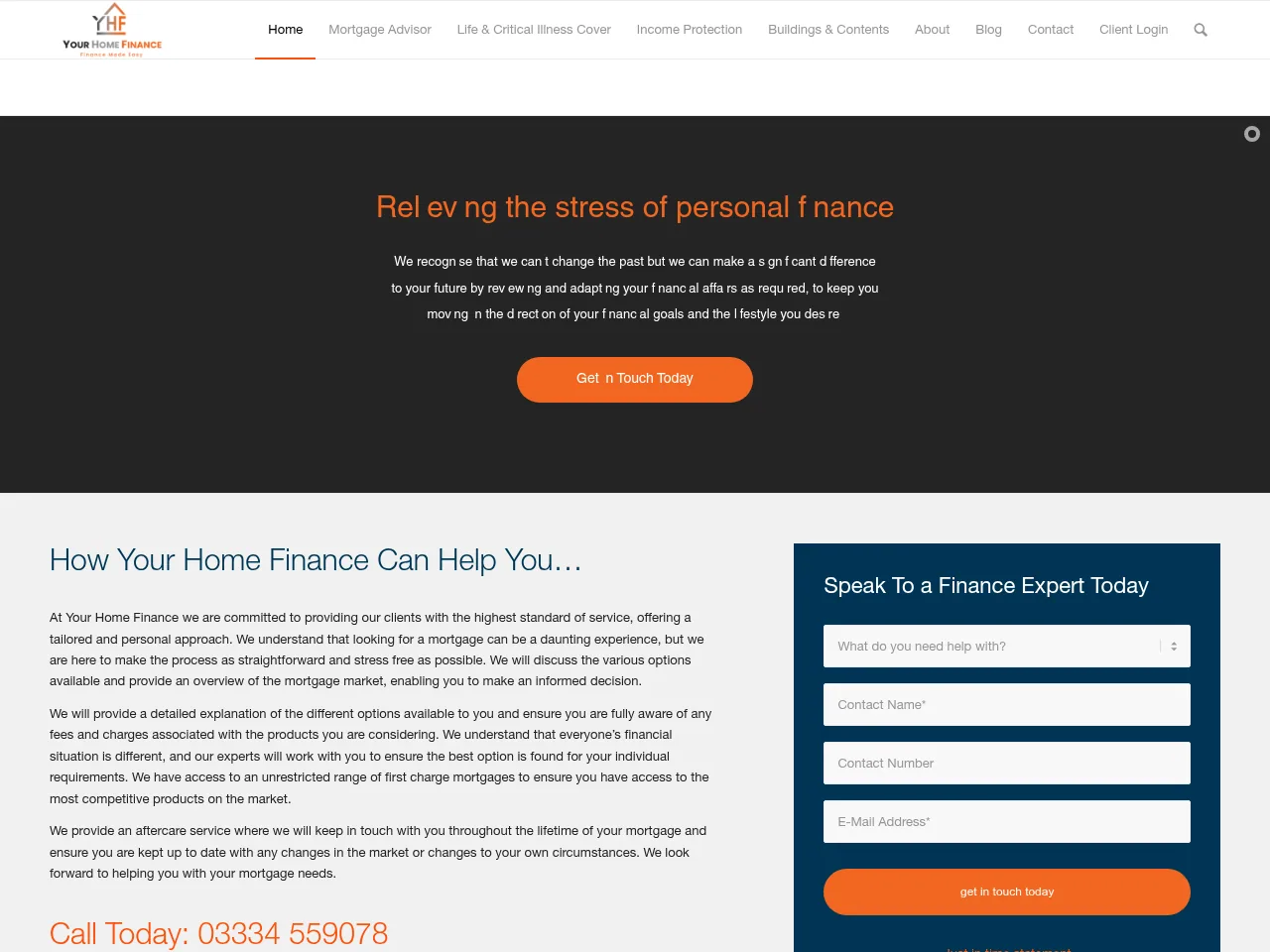Your Home Finance website preview