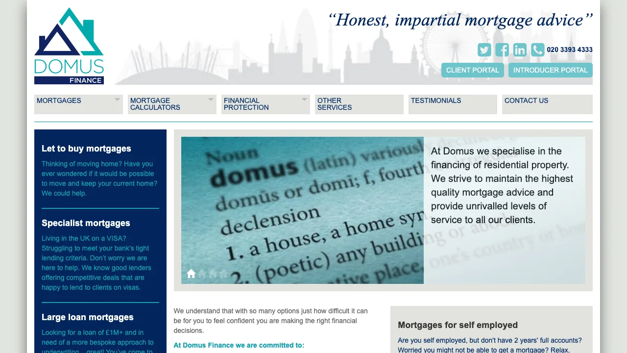 Domus Finance Ltd website preview