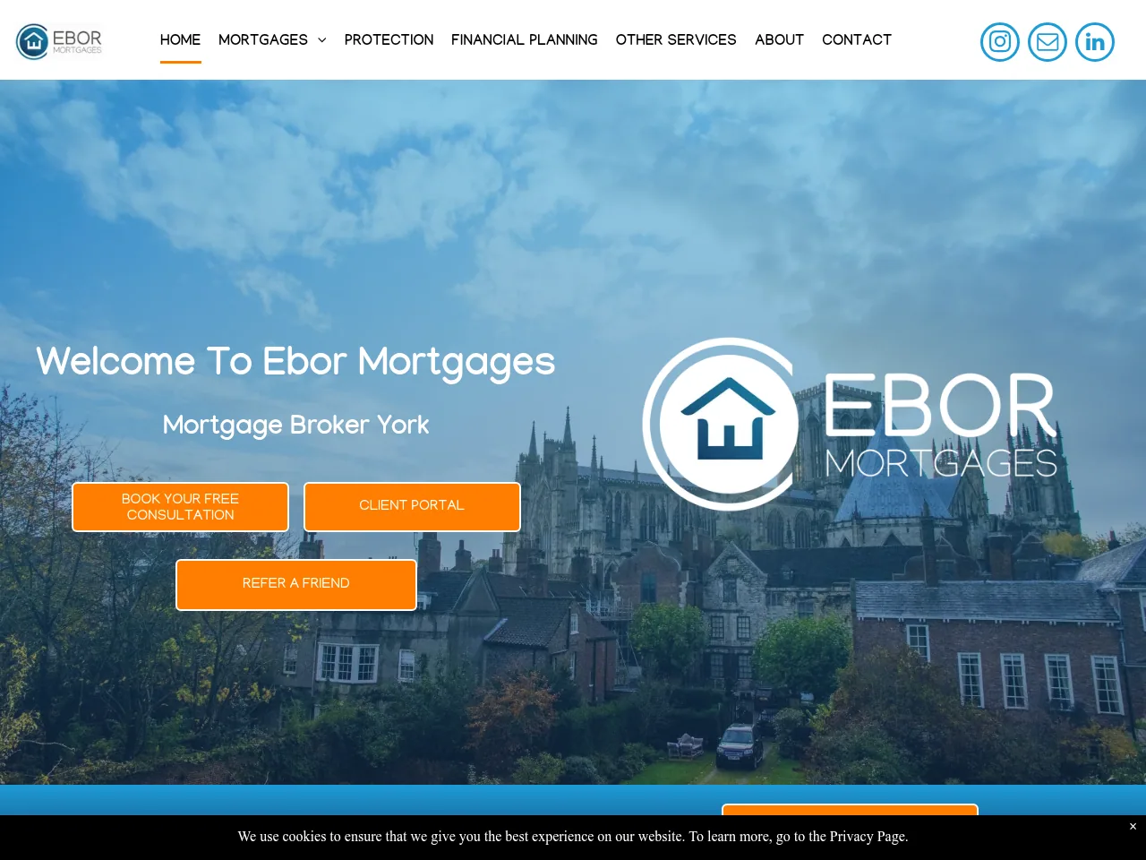 Ebor Mortgages website preview