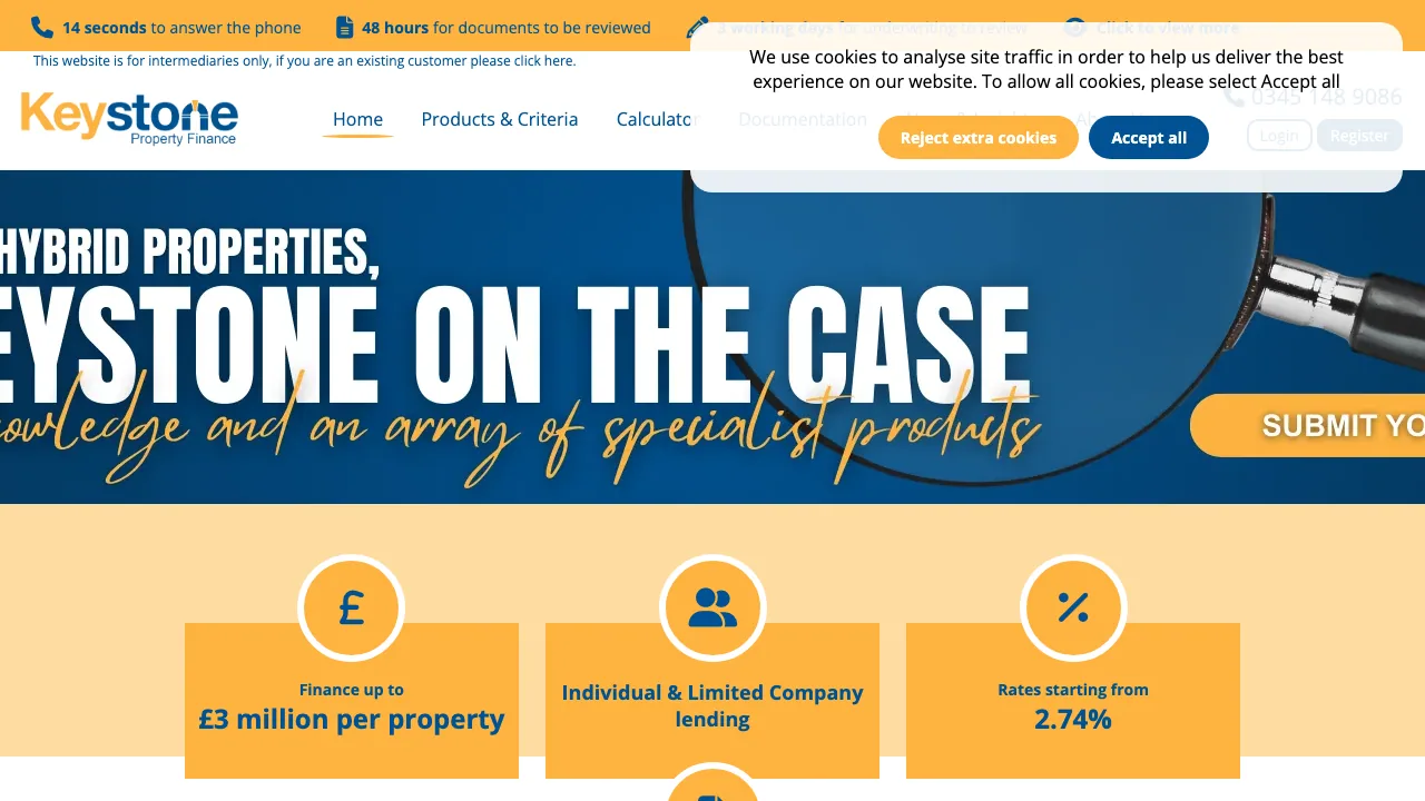 Keystone Property Finance Limited website preview