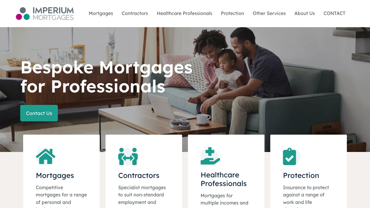 Imperium Mortgages Ltd - Contractor Mortgages 4U website preview