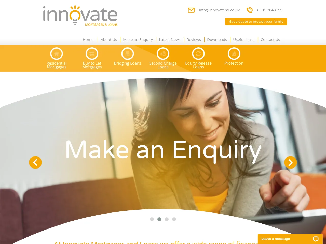 Innovate Mortgages and Loans website preview