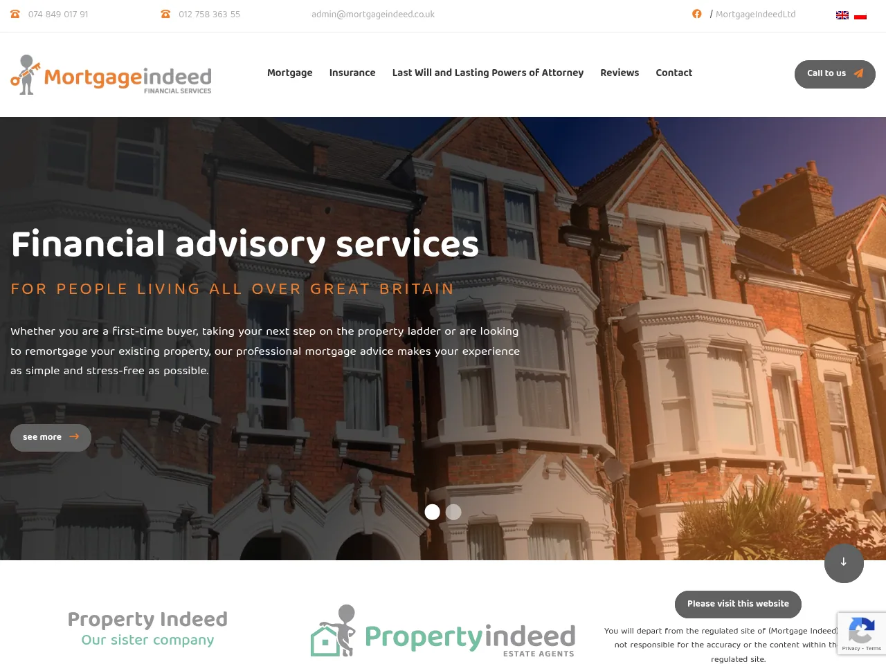 Mortgage Indeed website preview